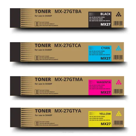 4 X Toner do Sharp MX-27GTBA MX-27GTCA MX-27GTMA MX-27GTYA CMYK zamiennik