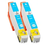 2-PAK Multibox Tusz do EPSON 24XL T2432 C13T24324010 cyan zamiennik - 2
