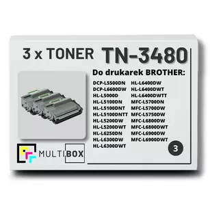 Toner do BROTHER TN3480 3-pak Multibox zamiennik