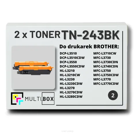 Toner do BROTHER TN-243BK 2-pak Black Multibox zamiennik