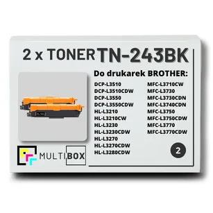 Toner do BROTHER TN-243BK 2-pak Black Multibox zamiennik