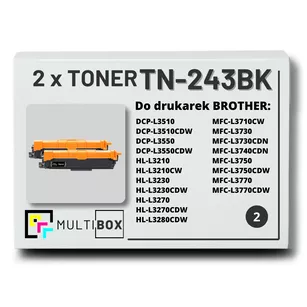 Toner do BROTHER TN243BK 2-pak Black Multibox zamiennik