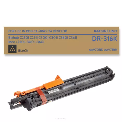 Bęben do KONICA MINOLTA DR316K BIZHUB C250i C300i AAV70RD 170.0K black zamiennik