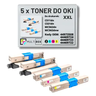 Toner do OKI C511 MC562 5-pak XXL black/cyan/magenta/yellow zamiennik Multibox