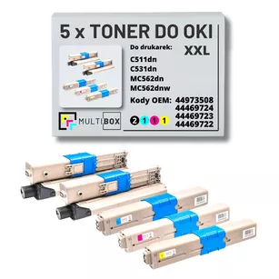 Toner do OKI C511 MC562 5-pak XXL black/cyan/magenta/yellow zamiennik Multibox