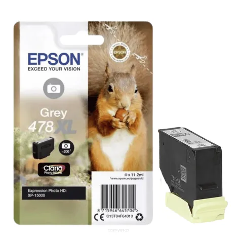 Epson tusz 478XL T04F6 C13T04F64010 oryginalny grey