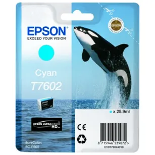 Epson tusz T7602 C13T76024010 oryginalny cyan