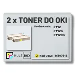 2-PAK Multibox Toner do OKI C712 46507613 yellow zamiennik - 2