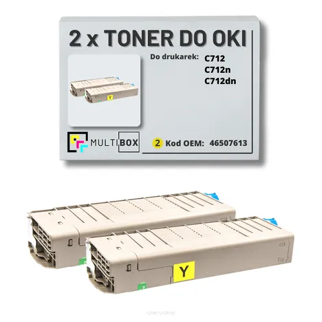2-PAK Multibox Toner do OKI C712 46507613 yellow zamiennik