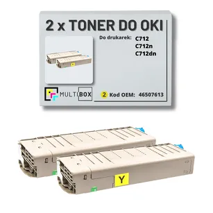 2-PAK Multibox Toner do OKI C712 46507613 yellow zamiennik