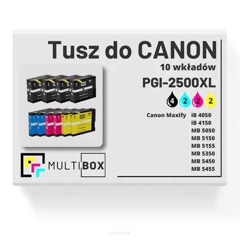 Tusz do CANON PGI-2500XL 10-pak black / cyan / magenta / yellow zamiennik Multibox