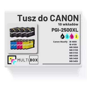 Tusz do CANON PGI2500XL 10-pak black / cyan / magenta / yellow zamiennik Multibox