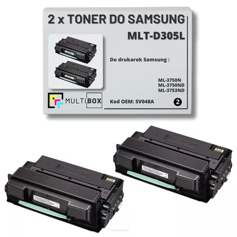 2-pak Toner do SAMSUNG ML3750 MLT-D305L SV048A 15K Multibox Zamiennik