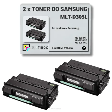 2-PAK Multibox Toner do SAMSUNG ML3750 MLTD305L SV048A 15K Zamiennik