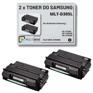 2-pak Toner do SAMSUNG ML3750 MLTD305L SV048A 15K Multibox Zamiennik