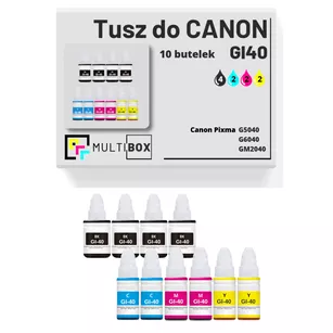 Tusz do CANON GI40 10-pak black / cyan / magenta / yellow zamiennik Multibox