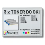 3-PAK Multibox Toner do OKI C801 C821 cyan/magenta/yellow zamiennik - 2