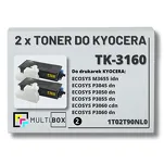 2-PAK Multibox Toner do KYOCERA TK3160 1T02T90NL0 ECOSYS P3045 P3050 P3060 2x12.5K zamiennik - 2