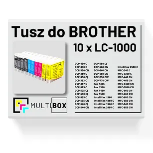 10-pak Tusz do BROTHER LC-1000 Multibox