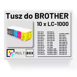 10-pak Tusz do BROTHER LC1000 Multibox