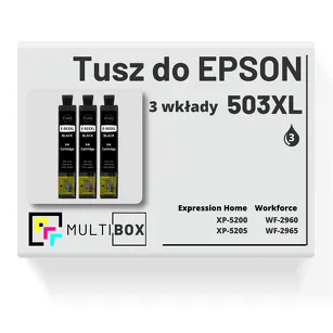 3-PAK Multibox Tusz do EPSON 503XL T09R1 C13T09R14010 black zamiennik