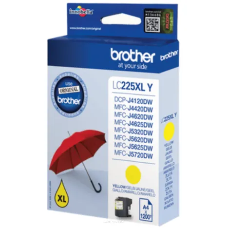 BROTHER tusz LC-225XLY oryginalny żółty 1200 stron