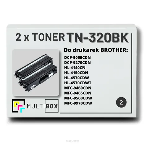 2-PAK Multibox Toner do BROTHER TN320BK Black zamiennik