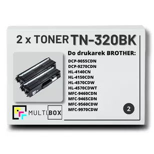 Toner do BROTHER TN320BK 2-pak Black Multibox zamiennik