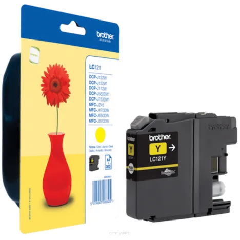 BROTHER tusz LC121Y oryginalny yellow 300 stron