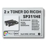 2-PAK Multibox Toner do RICOH SP311HE 407246 Zamiennik - 2