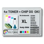 4-PAK Multibox zestaw XL tonery + chipy do OKI C510 C511 C530 C531 MC561 MC562 4x5,0K - 2