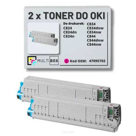 Toner do OKI C824 C834 C844 47095702 2-pak magenta zamiennik Multibox