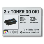 2-PAK Multibox Toner  do OKI B432 B512 MB492 MB562 45807111  zamiennik - 2