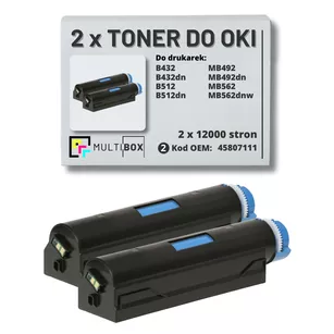 Toner do OKI B432 B512 MB492 MB562 45807111 2 pak zamiennik Multibox