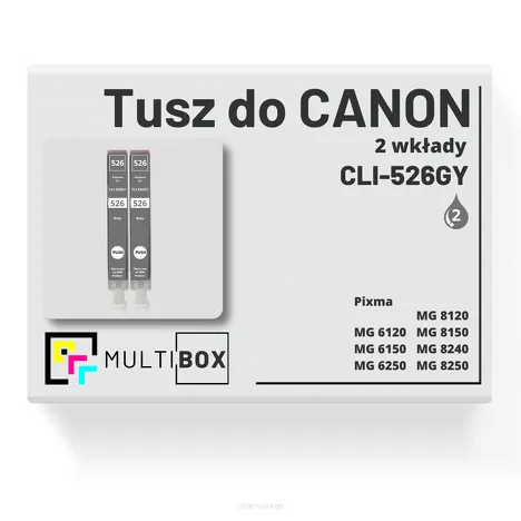 Tusz do CANON CLI-526GY 2-pak grey zamiennik Multibox