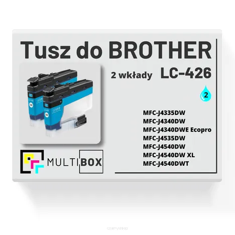 Tusz do BROTHER LC-426C 2-pak cyan zamiennik Multibox