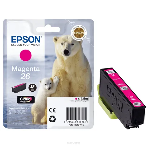 EOL Epson tusz 26 T2613 C13T26134012 oryginalny magenta