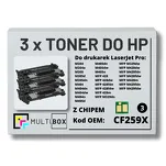 3-PAK Multibox Toner do HP CF259X 59X LaserJet Pro M304 M404 M428 zamiennik Z CHIPEM - 2