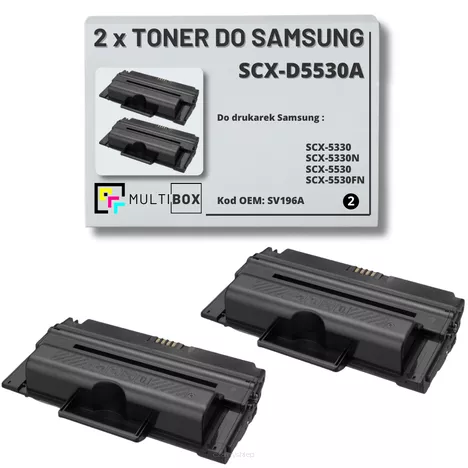 2-pak Toner do SAMSUNG SCX5330 SCX5530 SCX-D5530A SV196A 4K Multibox Zamiennik