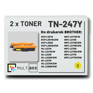 Toner do BROTHER TN-247Y 2-pak Yellow Multibox zamiennik