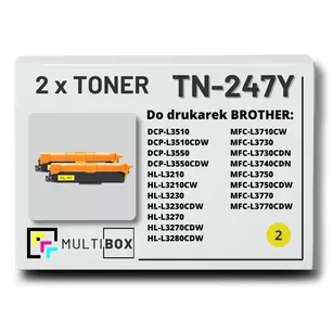 Toner do BROTHER TN247Y 2-pak Yellow Multibox zamiennik