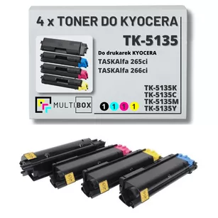 4-pak Toner do KYOCERA TK5135 TASKALFA 260 265CI 266CI 10,0K/3x5,0K CMYK Multibox zamiennik