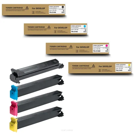 4 X Toner do DEVELOP TN314 CMYK Ineo+ 353 355 Zamiennik