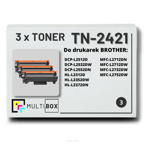 3-PAK Multibox Toner do BROTHER TN2421 zamiennik