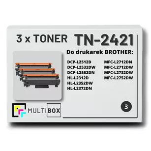 Toner do BROTHER TN2421 3-pak Multibox zamiennik