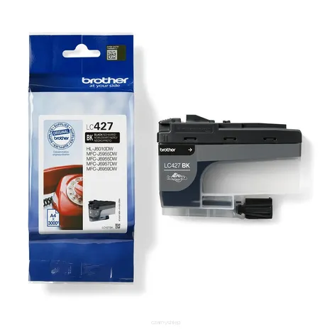 BROTHER tusz LC427BK oryginalny czarny 3000 stron