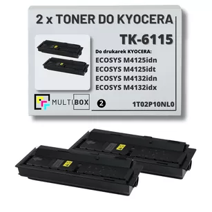 2-pak Toner do KYOCERA TK6115 1T02P10NL0 ECOSYS M4125 M4132 2x15.0K Multibox zamiennik