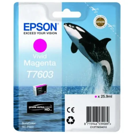 Epson tusz T7603 C13T76034010 oryginalny vivid magenta