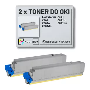 Toner do OKI C801 C821 44643004 2-pak black zamiennik Multibox