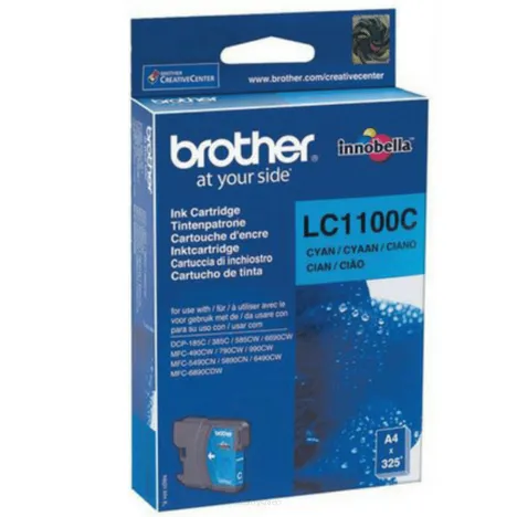 BROTHER tusz LC1100C oryginalny cyan 325 stron